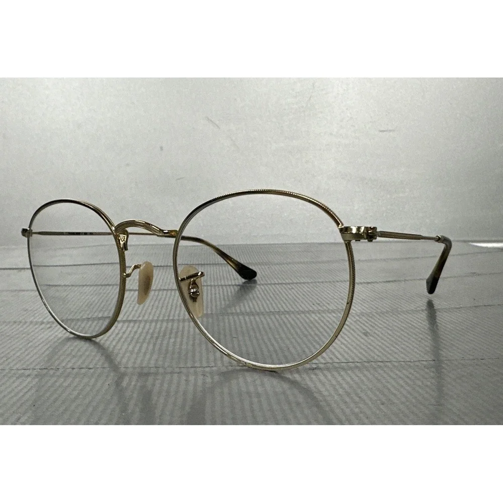 Ray Ban RB 3447V 2500 Round Gold Eyeglasses Optical Frame 50-21-145